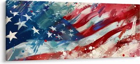 Obraz - Vlajka USA (120x50 cm)