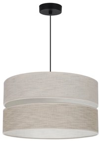Závesné svietidlo Len, 1x béžové/svetlobéžové textilné tienidlo, (fi 40 cm), b