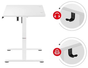 Elektricky nastaviteľný PC stolík Hyperion 8.2 (biela). Akcia -22%. Vlastná spoľahlivá doprava až k Vám domov. 1087527