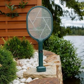 LED elektrický lapač hmyzu 2v1 s LCD, 1200 mAh/5V, zelený