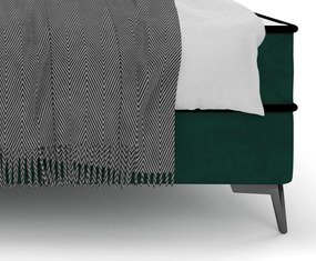 Posteľ Parana 180x200 cm, fľaškovo zelená zamatová látka