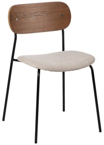 Hnedo-krémové jedálenské stoličky v súprave 4 ks Moe – Ixia