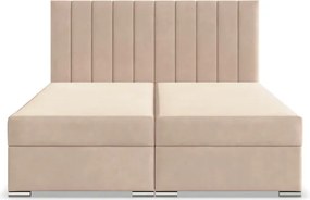Manželská posteľ AGEN Velvet 160×200 cm béžová