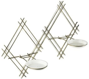 Súprava dvoch závesných stojanov na kvety Rova čiernozlatá