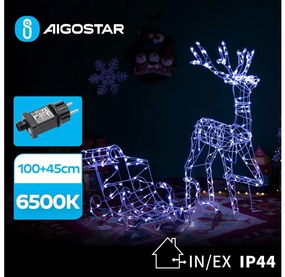 Aigostar-LED Vonkajšia dekorácia LED/3,6W/31/230V 6500K 90/45cm IP44 sob so sánkami