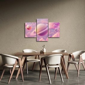 Obraz - Ružová planéta (90x60 cm)