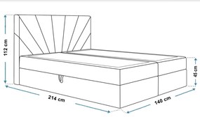 PROXIMA.store - Kontinentálna boxspring posteľ DONNA ROZMER: 180 x 200 cm, TYP MATRACA: TAŠTIČKOVÉ PRUŽINY, VRCHNÝ MATRAC (TOPPER): BEZ TOPPERU