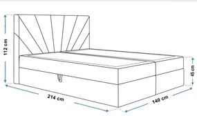 PROXIMA.store - Kontinentálna boxspring posteľ DONNA ROZMER: 120 x 200 cm, TYP MATRACA: TAŠTIČKOVÉ PRUŽINY, VRCHNÝ MATRAC (TOPPER): BEZ TOPPERU