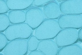 BO-MA, Protišmyková kúpeľňová predložka 3D 0133 tyrkys, 50x80, modrá, kúpeľňa