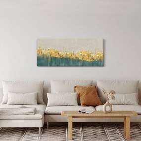 Obraz - Textúra so zlatým dekorom (120x50 cm)
