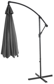 Slnečník Acerra Ø 3m polyester/oceľ - sivá bez stojanu