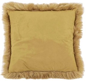 Hnedý vankúš Tiseco Home Studio Sheepskin, 45 × 45 cm
