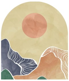 Samolepka na stenu 120x140 cm Abstract Rising Sun Arch - Ambiance