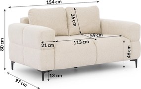 POHOVKA FLEUR 2 MIESTNÁ KRÉMOVÁ 154 cm
