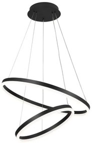Brilagi - LED Stmievateľný luster na lanku CIRCLE LED/70W/230V 3000-6500K čierna +DO