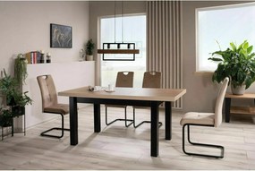 Jedálenský rozkladací stôl Presto 140/218 cm dub Artisan/čierny