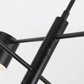 Toolight Toolight, LED stropné svietidlo s 8 ramenami 75x124 cm APP598-8C, čierna, OSW-08566