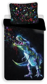 Jerry FabricsDetské bavlnené obliečky – Dinosaur black 140x200/70x90cm