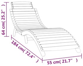 vidaXL Lehátko biele 184x55x64 akáciové masívne drevo-