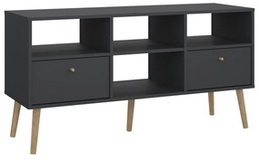 Antracitový TV stolík 117x61 cm Bodo – Tvilum
