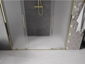 Mexen Velar Duo, posuvné sprchové dvere do otvoru 180 cm, 8mm sklo námraza, zlatá lesklá, 871-180-000-32-50
