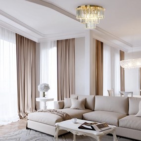 Luster Milano, 1x krištáľové tienidlo, (fi 45cm), g