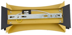 Moderná nástenná lampa čierna so zlatom - Plats