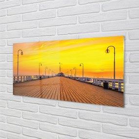 Obraz na akrylátovom skle Gdańsk pier sea sunset 100x50 cm