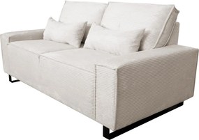 Dvojmiestna pohovka Cassino, krémová štruktúrovaná látka