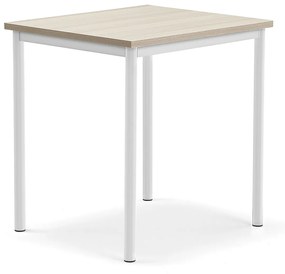 Stôl BORÅS PLUS, 700x600x720 mm, laminát - jaseň, biela