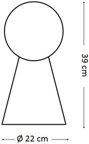 IDEAL LUX Stolová / stojacia lampa BIRILLO, biela, 22cm