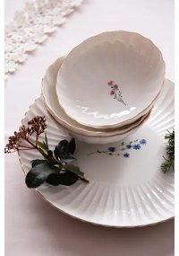 27-dielna jedálenská súprava, biela/zlatá, porcelán
