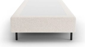 Krémovobiela čalúnená jednolôžková posteľ bez čela 90x200 cm Whale – Micadoni