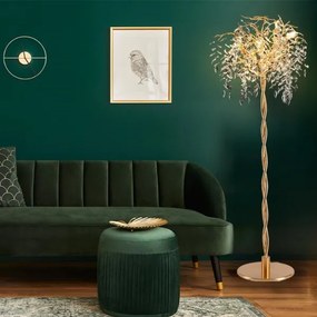 Krištáľová stojacia lampa 5xG9/40W/230V zlatá