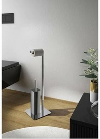GEDY 133213 Felix stojan s držiakom na toaletný papier a WC kefou, hranatý, chróm