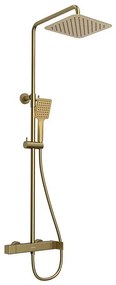 Sapho - Sprchová súprava s batériou CUBEMIX, matná zlatá