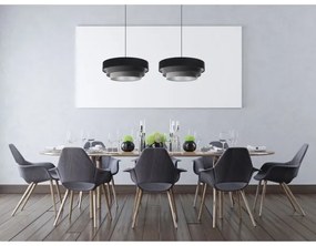 Luster na lanku TRINITI 1xE27/60W/230V čierna/šedá