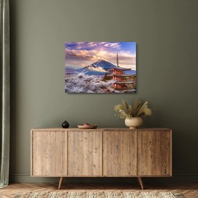 Sklenený obraz - Hora Fuji (70x50 cm)