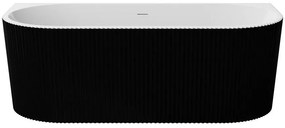 Voľne stojaca vaňa prístenná bieločierna Leya 170/78 + sifón čierna