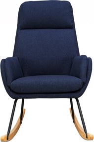 Hojdacie kreslo Lindberg, námornická modrá látka