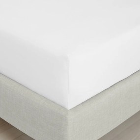 Biela napínacia plachta z bavlneného perkálu 90x190 cm Cotton Percale – Bianca