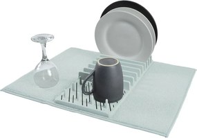 Svetlomodrá plastová odkvapkávacia podložka na riad 50x38 cm – Homéa