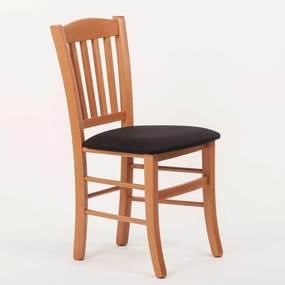 Stima Stolička VENETA s čalúneným sedákom Vyberte odtieň ->: Jelša, Vyberte látku ->: LUX Čierna 23