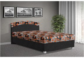 Nabytekmorava Čalúnená posteľ s úložným priestorom Aurelie 140x200cm čalúnenie: Šedá / Mega 023 svetlá
