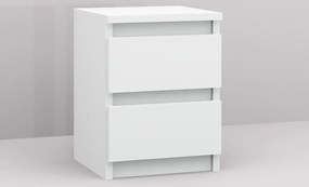 Biely nočný stolík 2 zásuvky Sapa