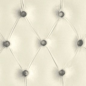 Lavica Polson - zamat, čierny rám 150 cm - Krémová