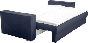 Pohovka rozkladacia na lôžko Genf, tmavo modrá látka