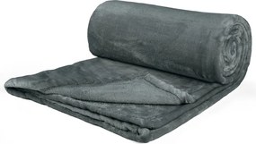 Polášek Deka MIKROFLANEL - Tmavošedá | 150 x 200 cm
