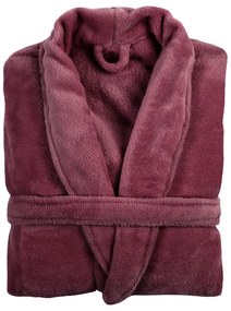 Vínovočervený mikroplyšový župan veľkosť L/XL Cosy – Tiseco Home Studio