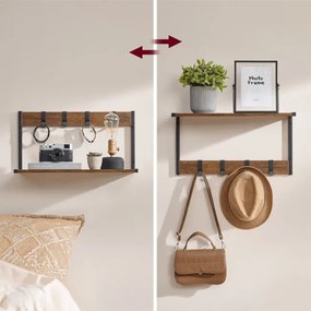 Set dvoch nástenných políc hnedé ABP-E1083 OLW (2 ks)